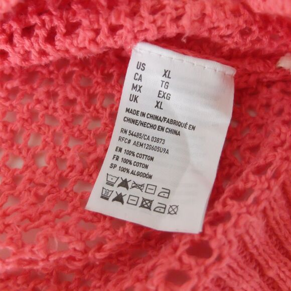 American Eagle Pink Knit Top Cover Up Size XL - Picture 7 of 8